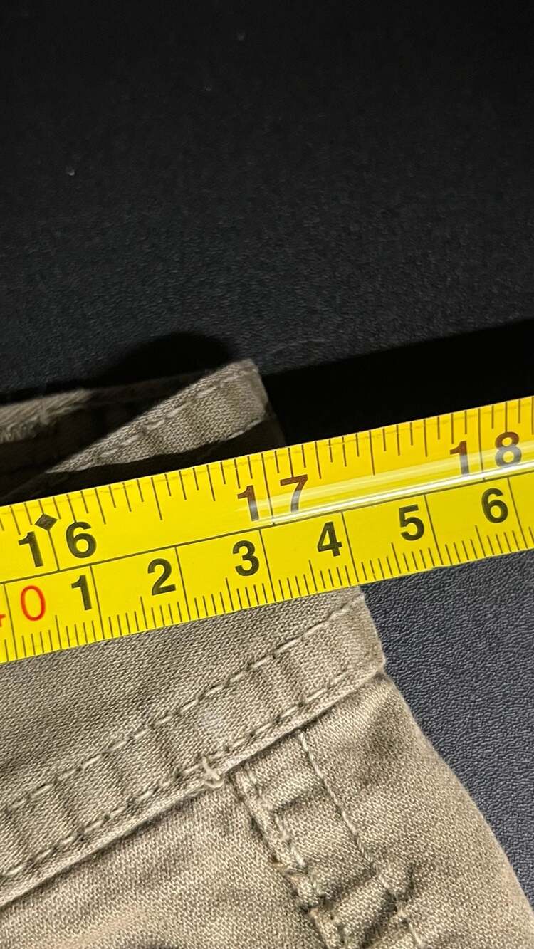 Y2K Streetwear Cargo Pants Size 34 Olive Green Multi-Pocket - Picture 7 of 8